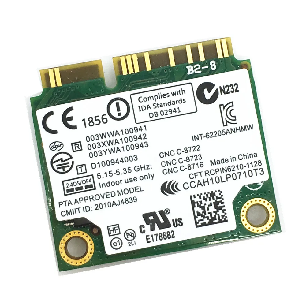 Для 6205 Intel 62205ANHMW 802.11a/b/g/n 2 4G/5 0 Ghz Беспроводная мини PCI-E карта для EliteBook 8470p 8770W SPS