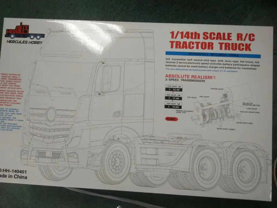 Upainted 3 оси Benz 1851 трактор комплекты совместим с 1/14 Масштаб rc Tamiya трейлер грузовик