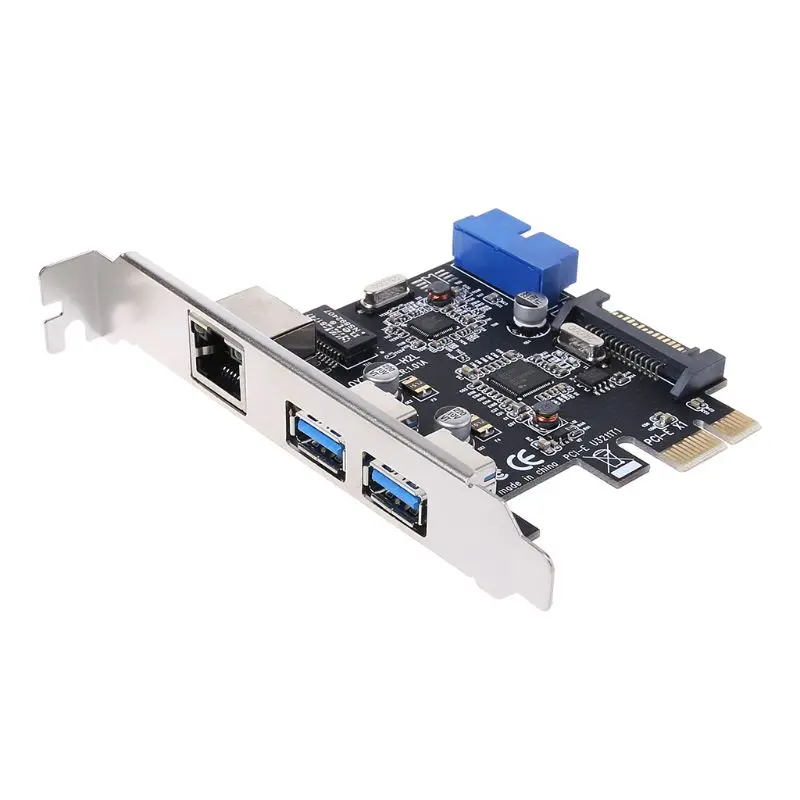 Usb 3 0 Ethernet адаптер порта концентратора 10/100/1000 Мбит/с PCI E к RJ45 гигабитной сети LAN
