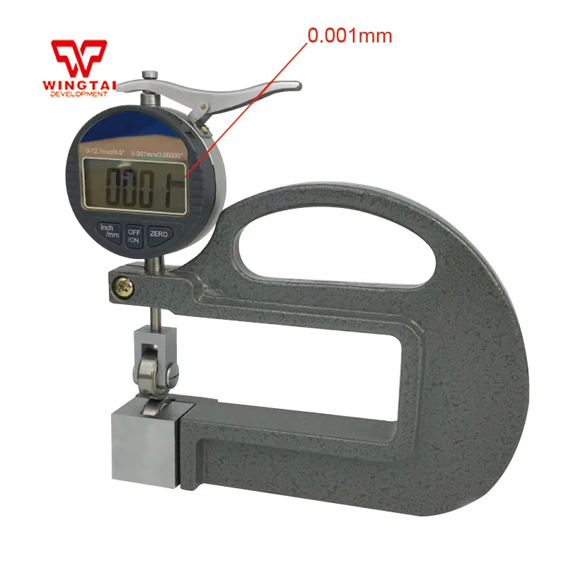 

0-12.7mm 0.001mm Digital Thickness Gauge With Wheel For Leather