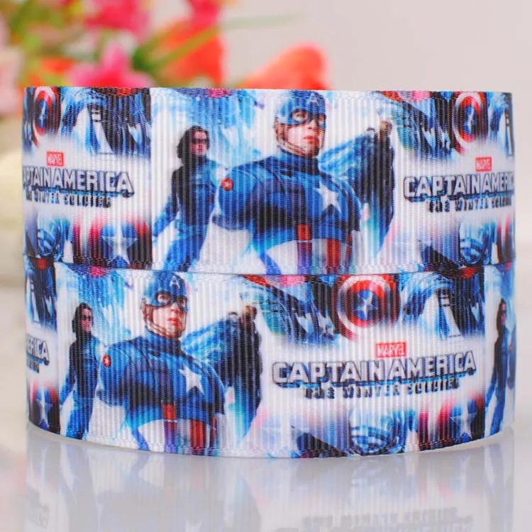 10/50/100 ярдов 1 &quot25 мм лента мстителя фильма печатная grosgrain мультфильм бесплатная