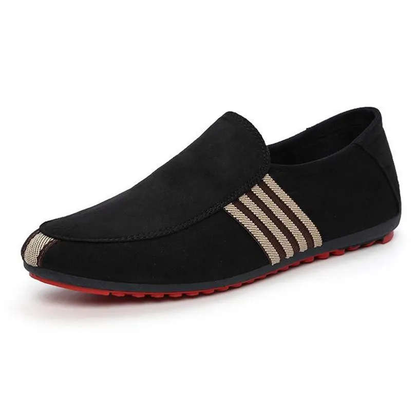 LIN KING Comfortable Men Pu Leather Casual Shoes Slip On Lazy Non Loafers Moccasins Soft Sole Fashion Man Flats | Обувь