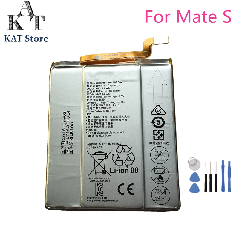 HB436178EBW 2700mAh аккумулятор для телефона Huawei Mate S CRR CL00 UL00 Замена батареи высокое