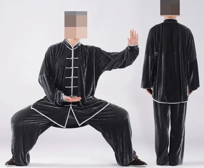 Костюмы для занятий кунг-фу унисекс серого/зеленого цвета 12 цветов |