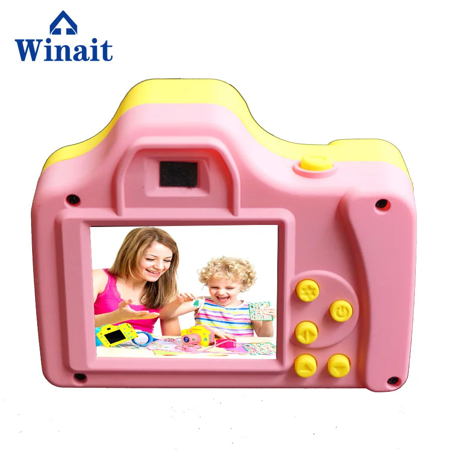 Winait MP1514 MINI милая розовая 16mp Детская цифровая видеокамера сделай сам линейка с