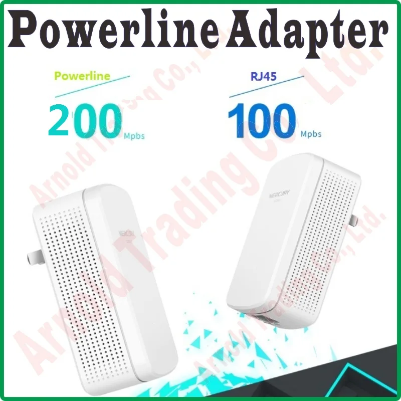 Адаптер Tenda P202 PowerLine ethernet 1 пара 200 Мбит/с адаптер ПЛК беспроводной Wi Fi IPTV Homeplug AV Plug &