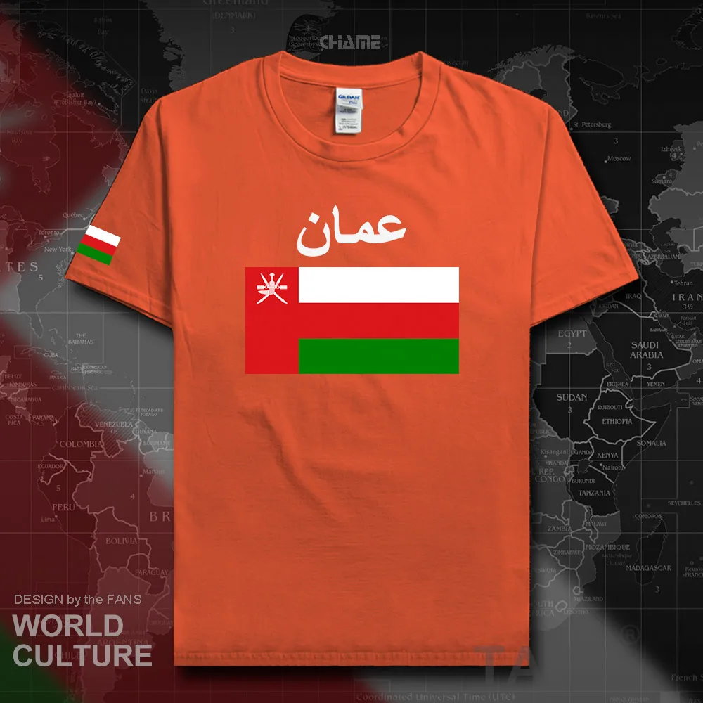 Мужская футболка Sultanate of Oman Omani модная из 100% хлопка с флагами на английском языке