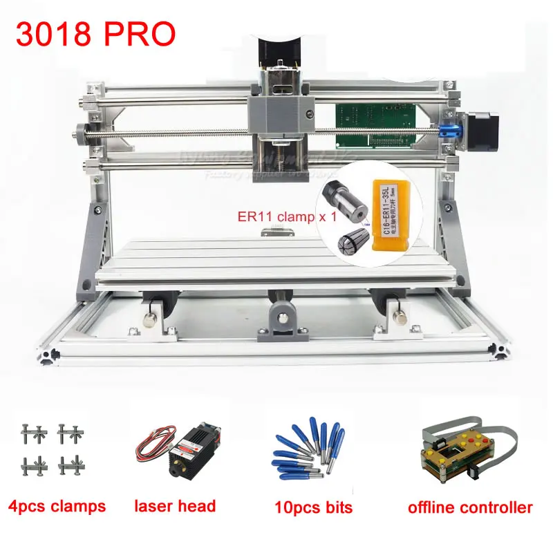 DIY mini cnc 3018 pro laser machine 500mw 2500mw 5500mw pcb milling wood cutting with GRBL offline controller free tools | Инструменты