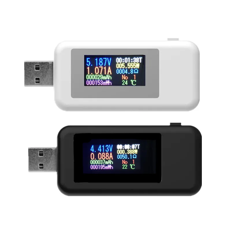 Usb Tester dc Voltímetro Digital Amperimetro Voltagecurrent Medidor Amperímetro Detector Indicador de Carregador Banco Potência 30% de Desconto 10 em Medidores de tensão