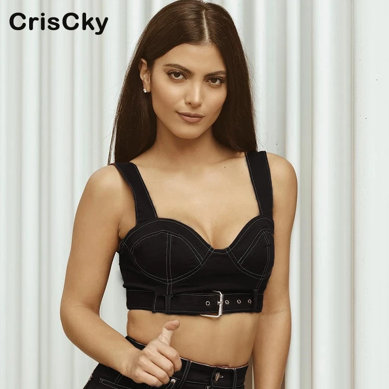 CRISCKY/Лидер продаж Летние пикантные топы для ночного клуба женские без рукавов с
