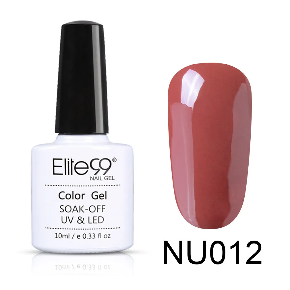 NU012 Elite99, телесный цвет, 10 мл, Гель-лак Vernis, Полупостоянный УФ-гель для дизайна ногтей, Гель-лак, впитываемый, для ногтей, грунтовка, Гель-лак - Цвет: NU012