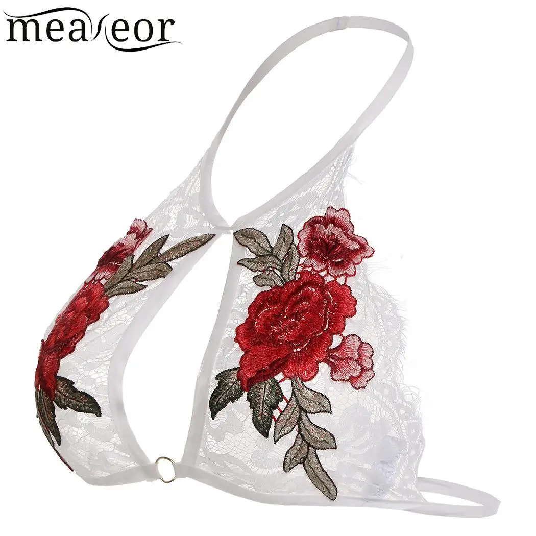 Цветочные Холтер бюстгальтер вышитые кружева Bralette|Топы без бретелек| |