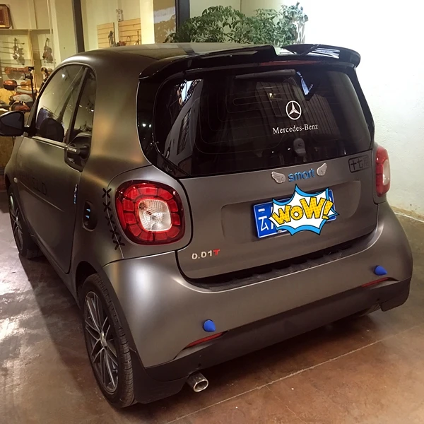 SHCHCG для Merced-Benz Smart Fortwo Forfour 453 Спойлер ABS пластик Неокрашенный праймер цветной спойлер на задний багажник, крыло аксессуары