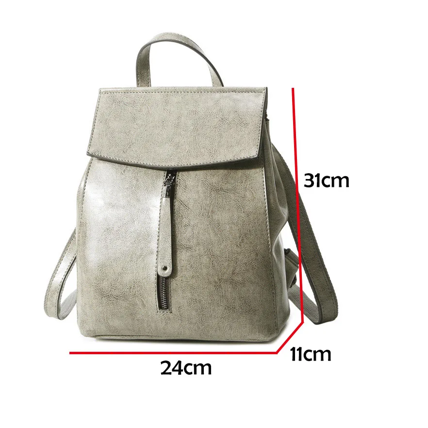 

2019 New Casual Genuine Leather Backpacks For Women Shoulder Bag Ladies' School Bags For Teenage Girls Backpack Zipper Daypack