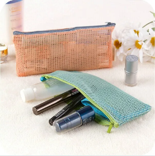 

2PCS/Set Women Travel Handbags Waterproof Clothing Wash Bags Portable Beach large Cosmetic Bag Iconic Mesh Handy Pouch organizer