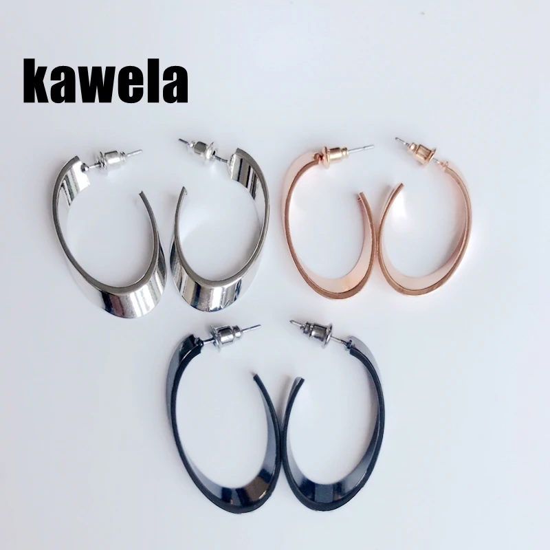 Серьги гвоздики из полированного металла 3 цвета|popular earrings|earrings fashionearrings free shipping |
