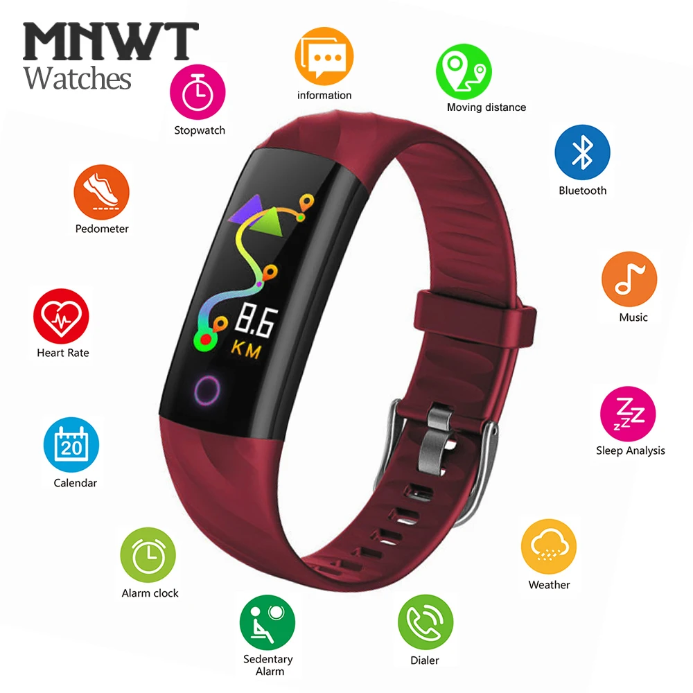 MNWT брендовые умные спортивные часы для iOS Android Шагомер монитор сердечного ритма