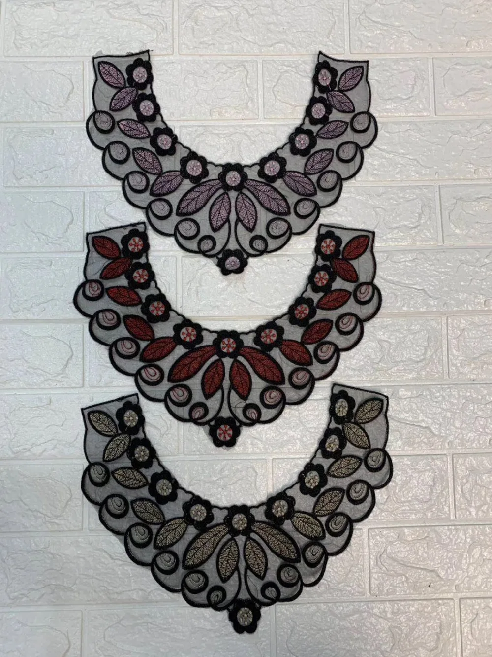 Polyester embroidery net base collar applique decoration HF190409D | Дом и сад