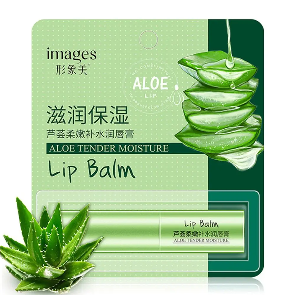 A Aloe vera Lip Balm Honey Strawberry Tender Hydrating Lip Balm Moisturizing Lip Care Prevent Weather-shack Fade Lip Lines Makeup - Цвет: A