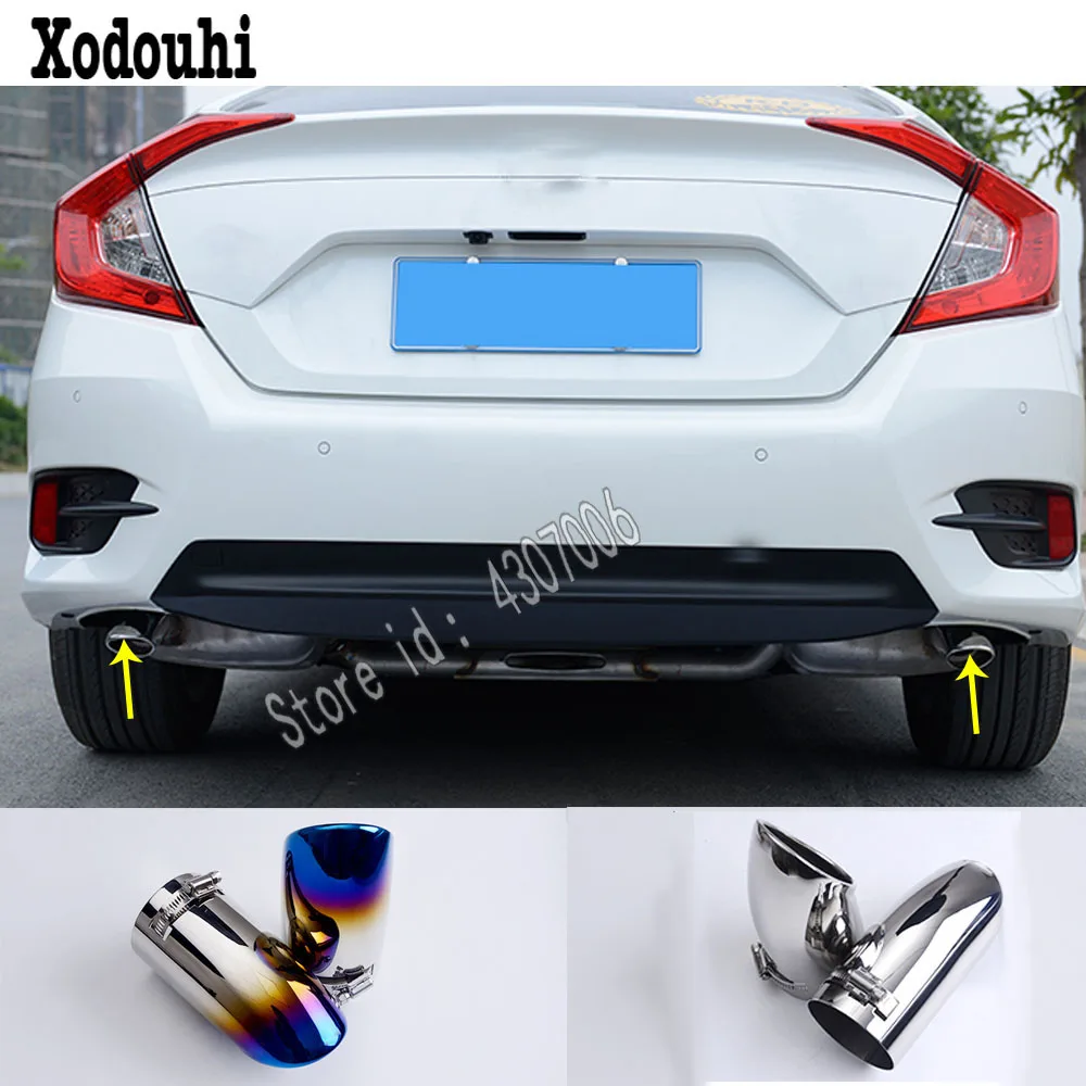 Глушитель выхлопной трубы для Honda Civic 10 седан 2016 2017 2018 2019|Выхлопной коллектор| |