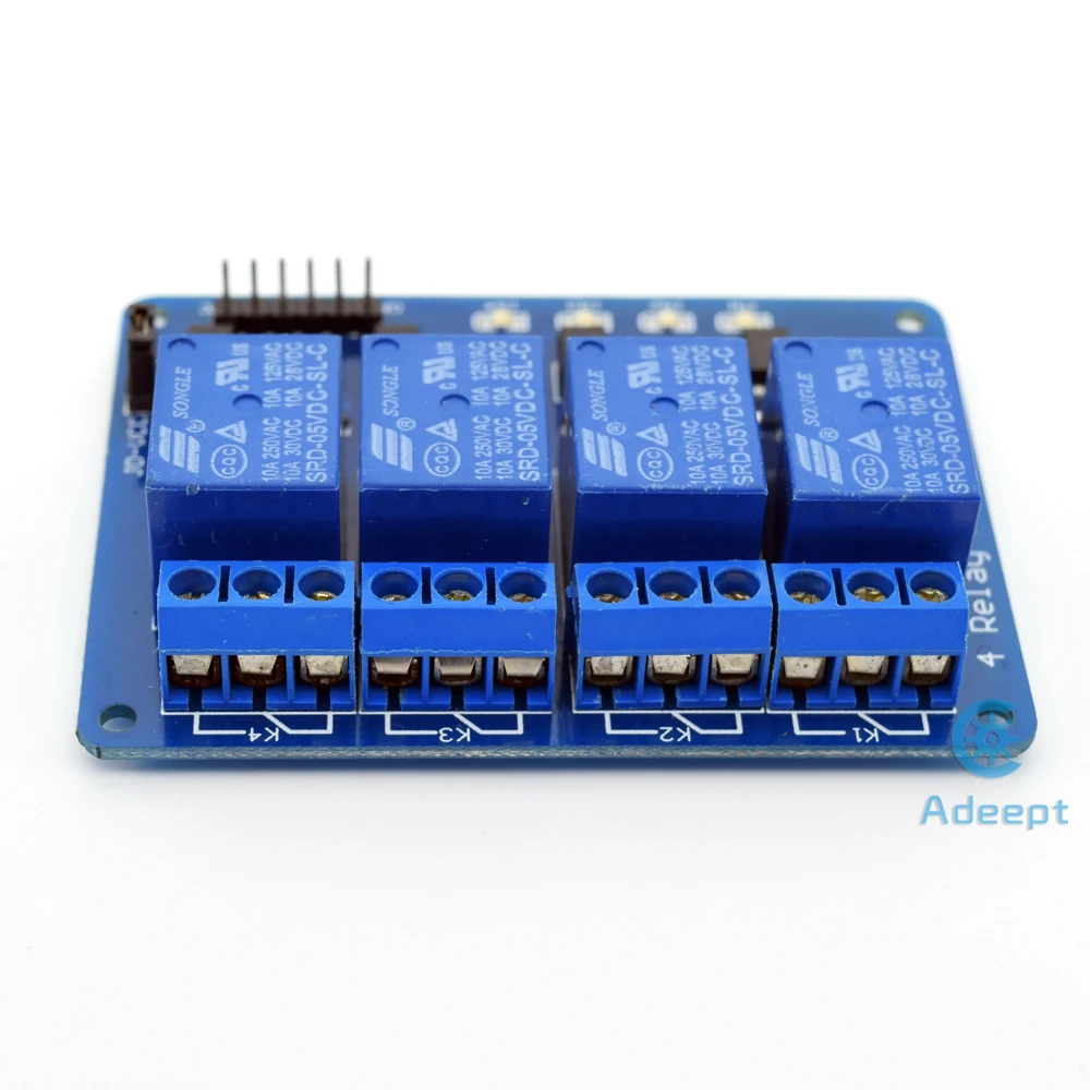 4-Канальный Релейный Модуль Щит с оптроном для Arduino Raspberry Pi 8051 diy diykit | Электроника
