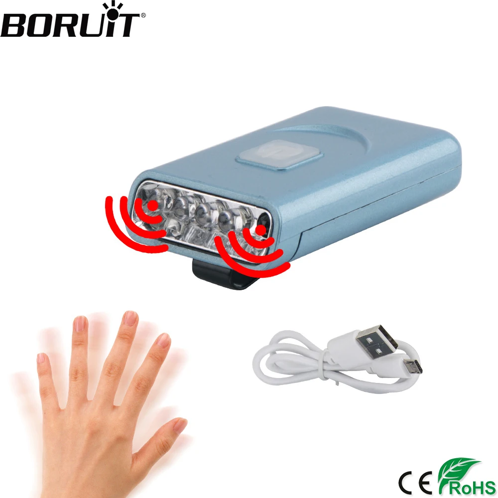 BORUiT 3 светодиода крышка для фары зажимы USB зарядное устройство головной убор IR Serson