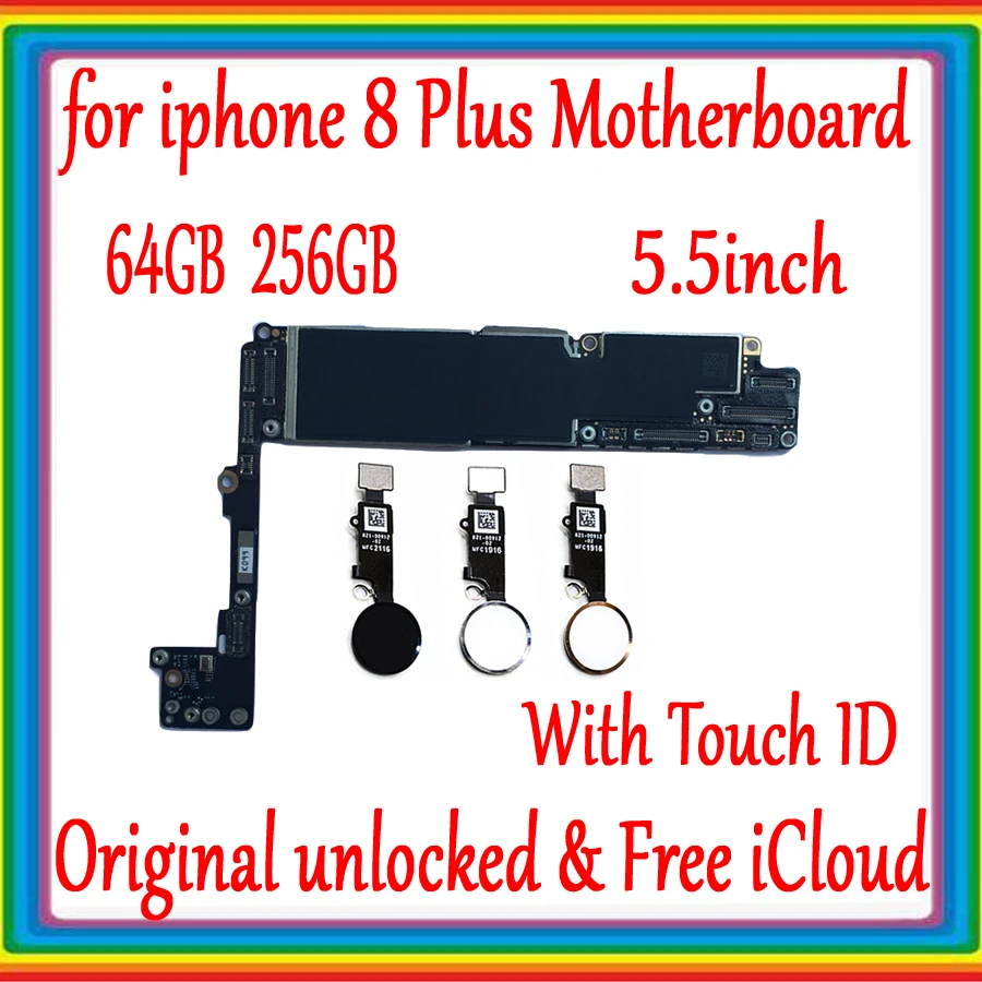 Заводская разблокированная Оригинальная для iphone 8 Plus материнская плата без/с
