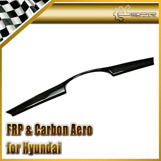 

Car Parts Veloster Carbon Fiber Front Bumper Grill Cover (Non Turbo) For Hyundai Glossy Fibre Grill Racing Body Kit Accessories