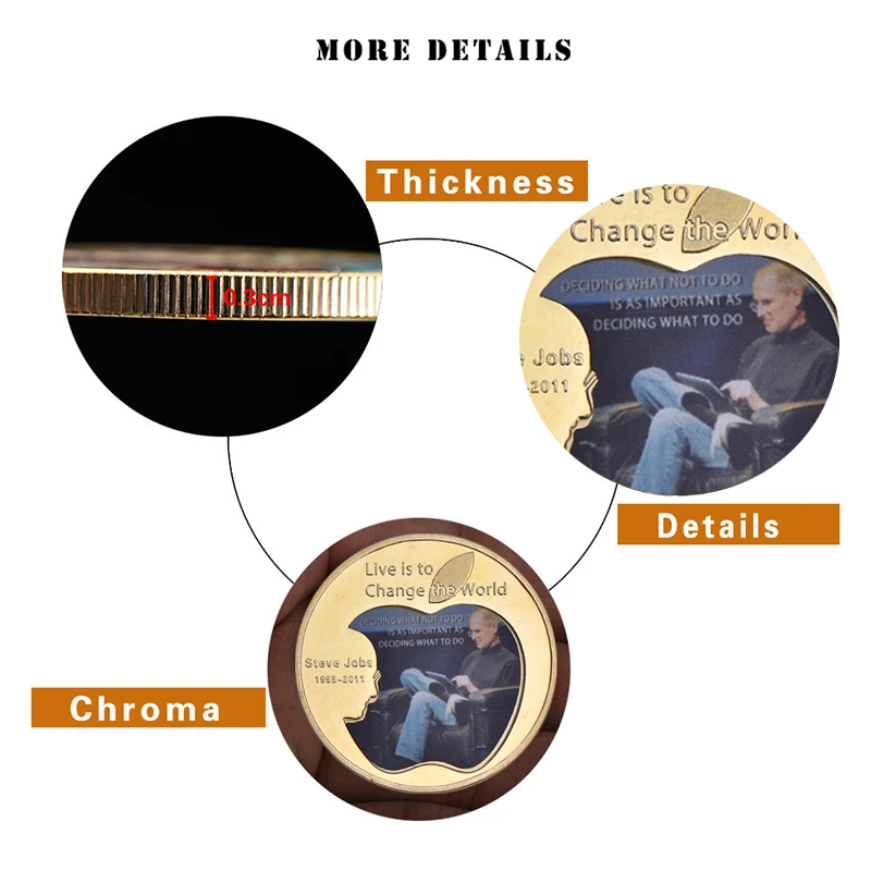 WR позолоченные монеты Стив Бобс известные люди коллекционные искусство подарки