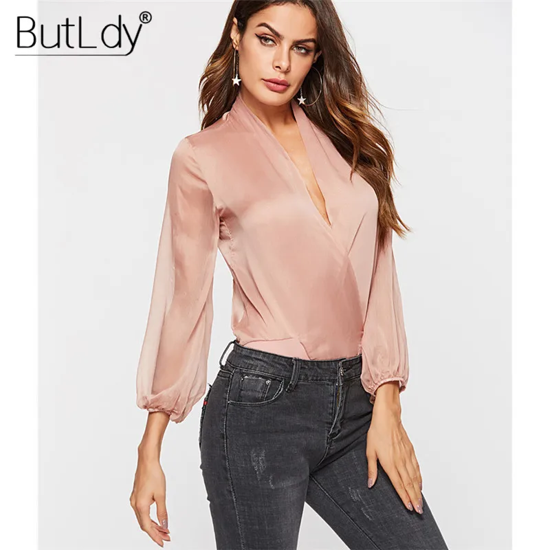 

Transparent Mesh Bodysuit Women Sexy Deep V Neck Long Sleeve Casual Jumpsuit Summer Romper 2019 See Through Body Top Overalls