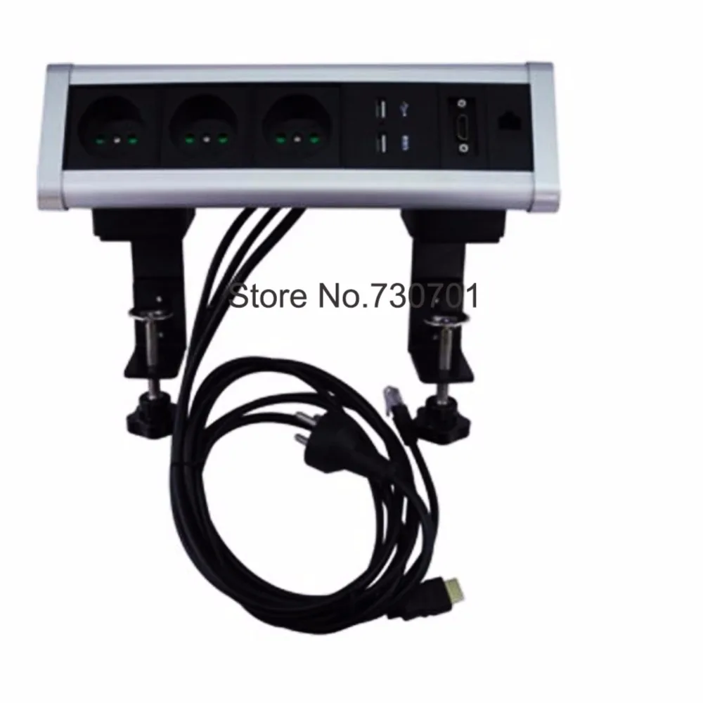 Bestellen EU Power VGA HDMI Desktop Montieren Sockel Clamp Auf Schreibtisch Rand Buchse