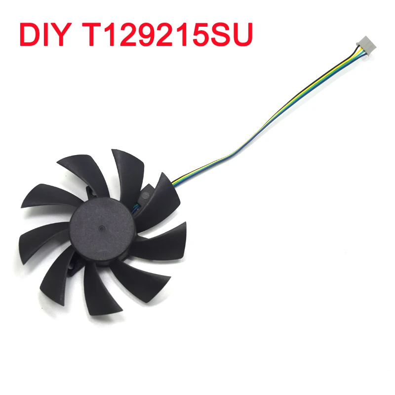 DIY Fan Вентилятор охлаждения Everflow 85 мм T129215SU 4Pin для ASUS GTX 460 560 GTX 960 Mini RX570 HD 6790 6870 - Цвет лезвия: DIY Fan