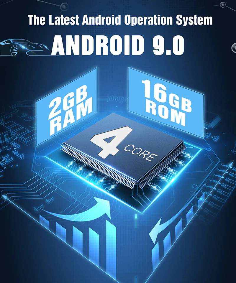 Тыква 2 Din 8 'ɺndroid 9 0 автомобильное радио стерео без dvd-плеера GPS навигация для