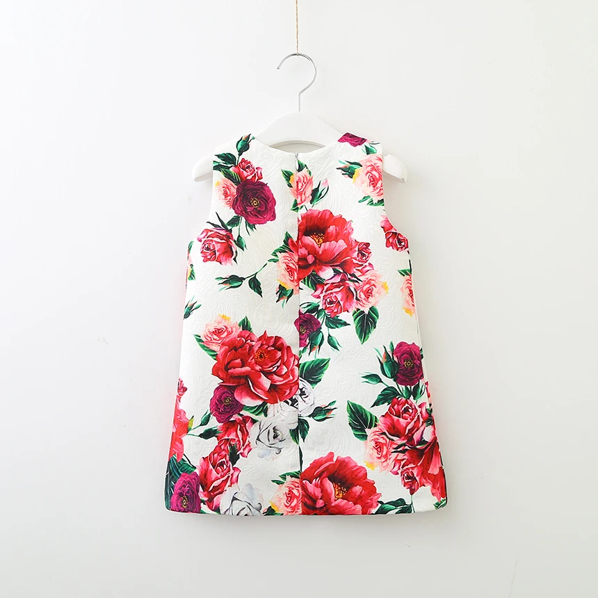 Детское платье с цветочным узором для девочек осеннее праздничное маленьких
