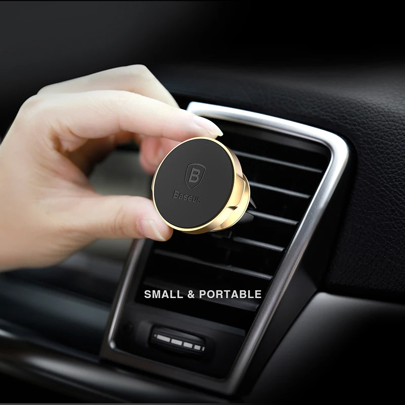 baseus car phone holder for iphone 7 samsung 360 degree magnetic mobile phone holder air vent mount car cell phone holder stand free global shipping