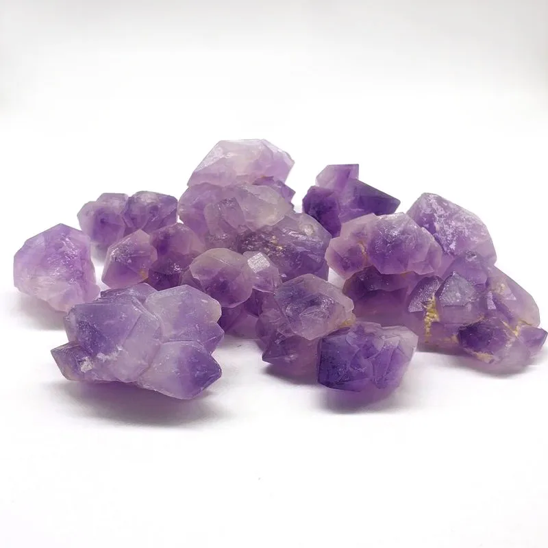 50 г натуральный красивый аметист позвоночника гравий фиолетовый кристалл точки