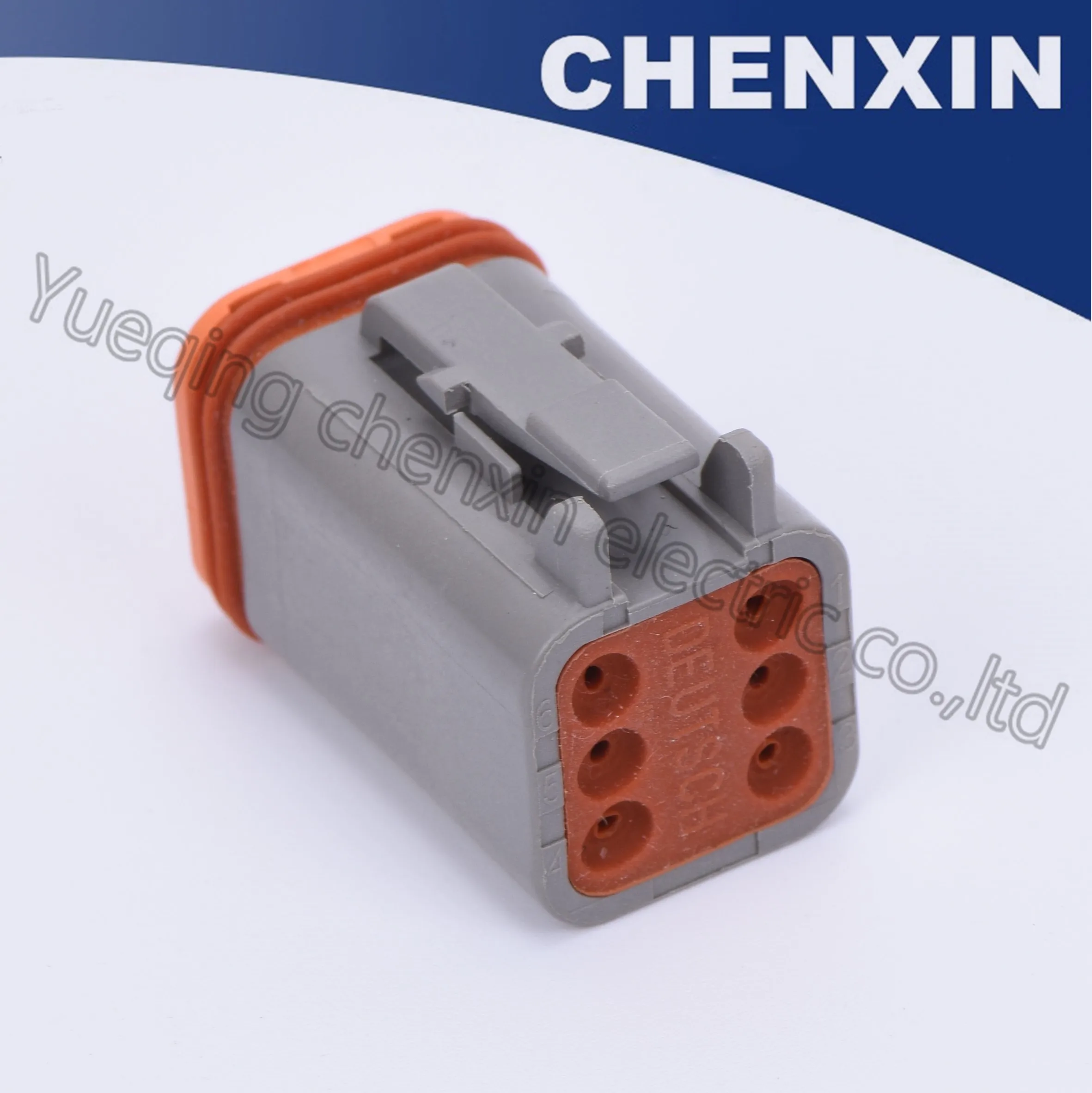 Серый 6 контактный автомобильный фонарь 1 Женский DT серии 22 16AWG с печатной