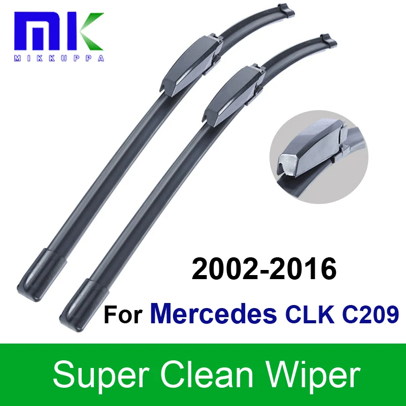 

Wiper Blades For Mercedes CLK C209 2002 -2016 Pair 22"+22" Silicone Rubber Windshield Windscreen Wiper Auto Car Accessories