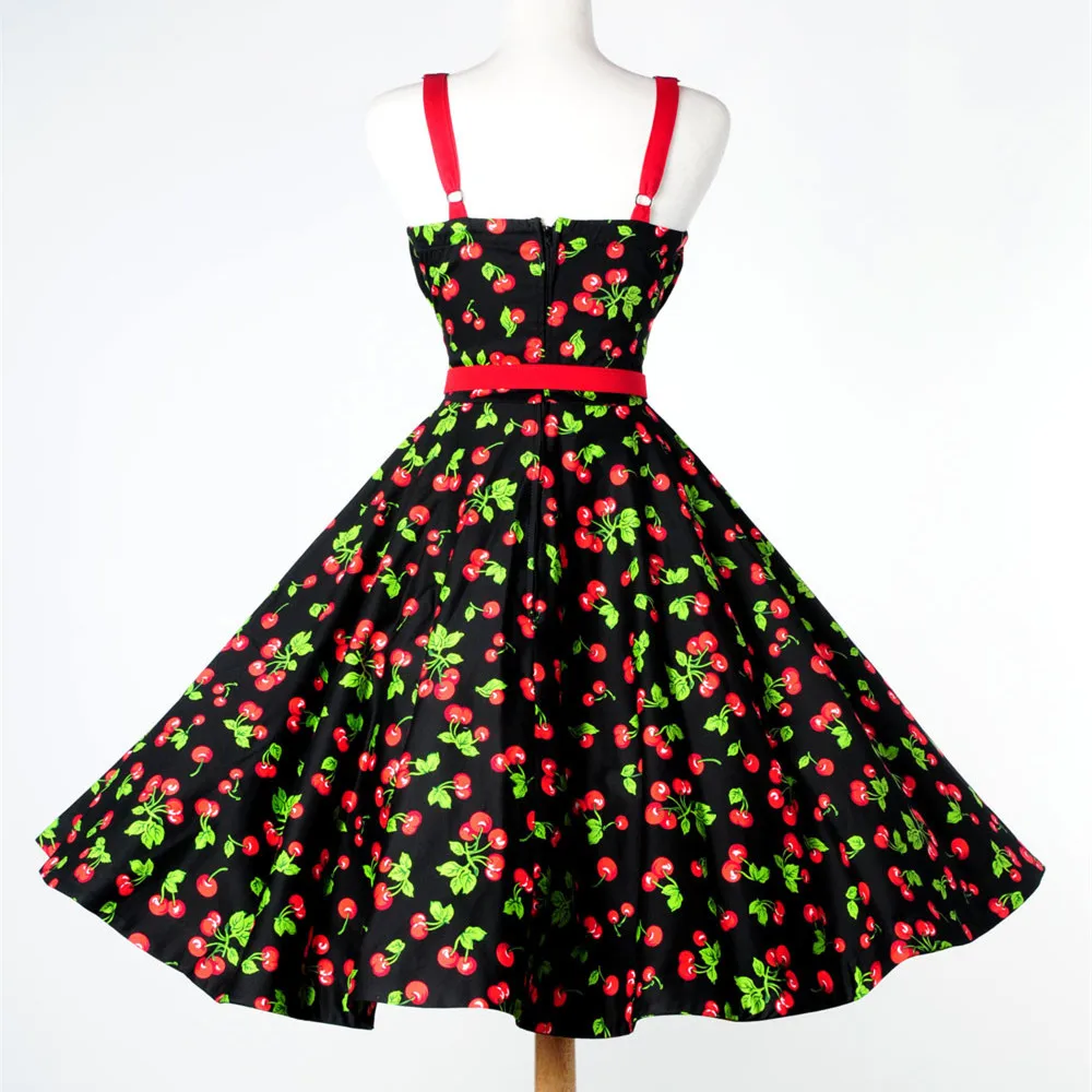 Женское винтажное платье на бретельках розовое в стиле Молли 50-х годов с пышной