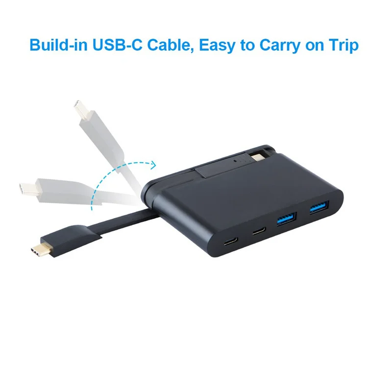 Адаптер передачи данных и зарядки PD типа C на 2 USB 3 0 + совместим с Thunderbolt поддержка