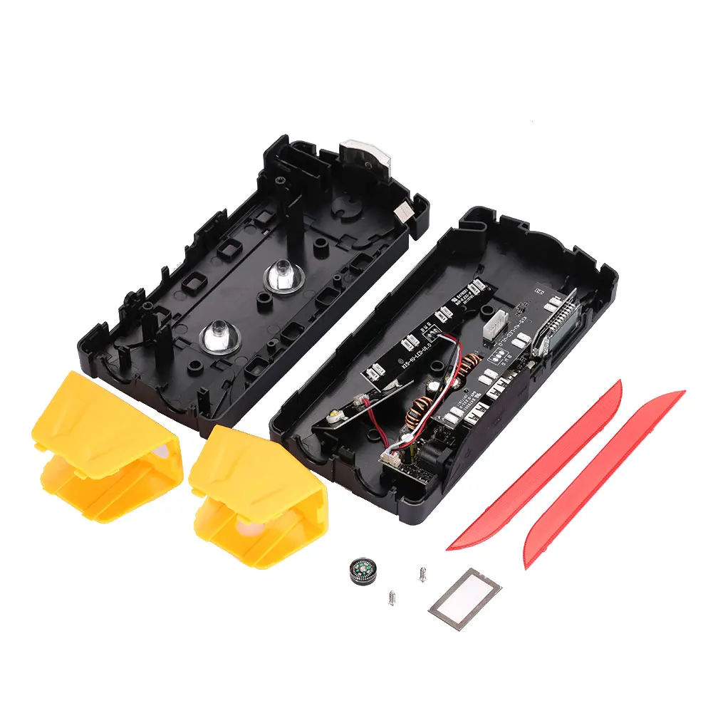 Vehemo 4USB с светодиодный светильник Multi-Функция Портативный DIY Батарея Зарядное устройство автомобиля высокого Ёмкость Мощность банк Чехол для мобильного телефона