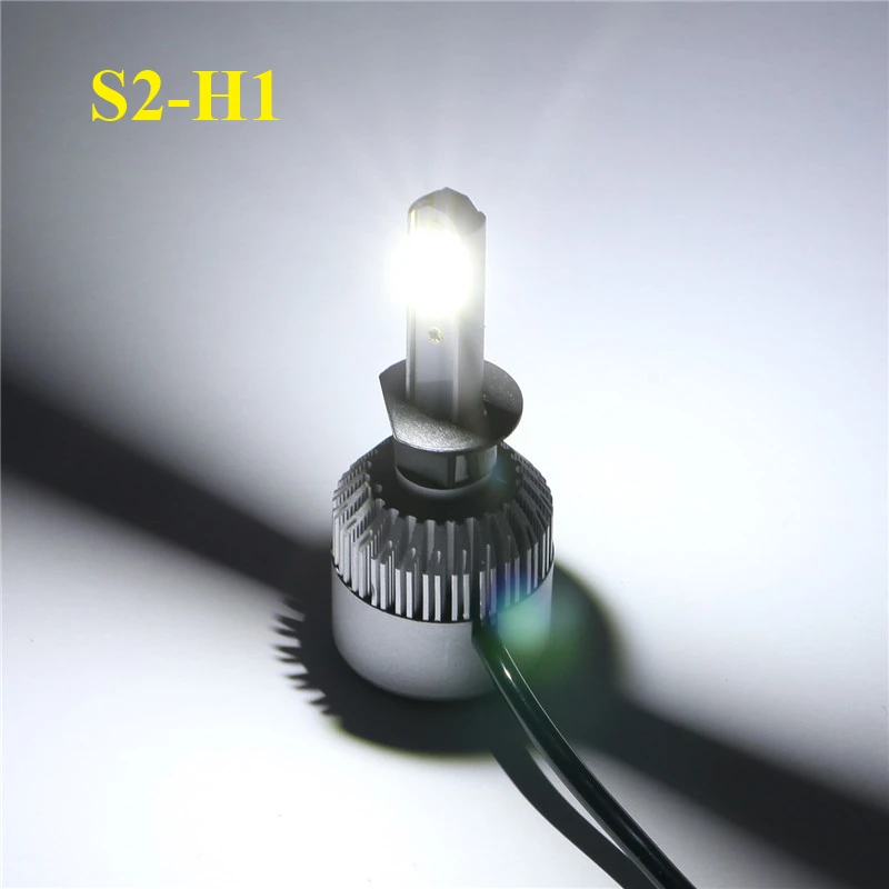 ECAHAYAKU 2 шт. Авто H4 светодиодный H7 H11 H27 9006 9004 H1 H3 HB3 S2 для автомобильных фар 72 Вт 7600LM автомобилей лампы 6500 к DC 12V светодиодный S