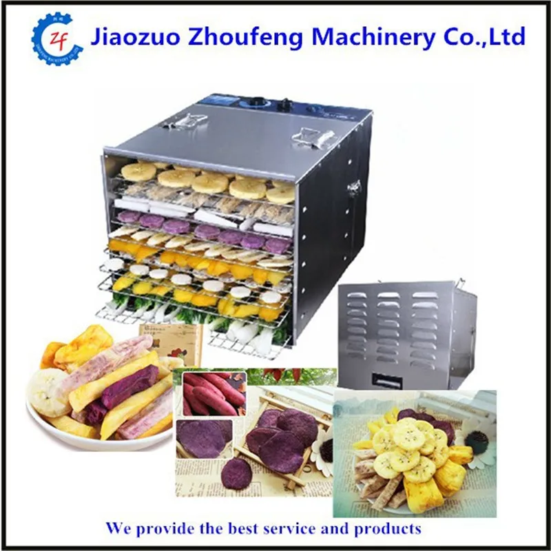 Пищевой осушитель фруктов овощей трав мяса машина для сушки из нержавеющей стали, кухонное приспособление, 10 лотков ZF on.