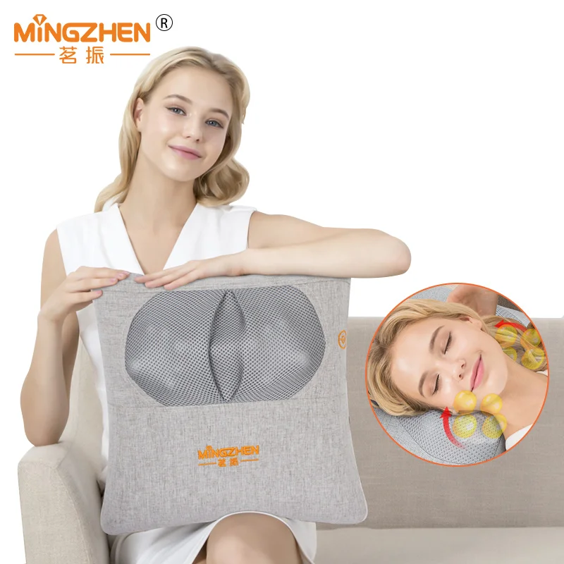 

Shiatsu Knead Neck back Massager Pillow massageador Home Car Massage Healthy Electric Massagers For The Body health and beauty