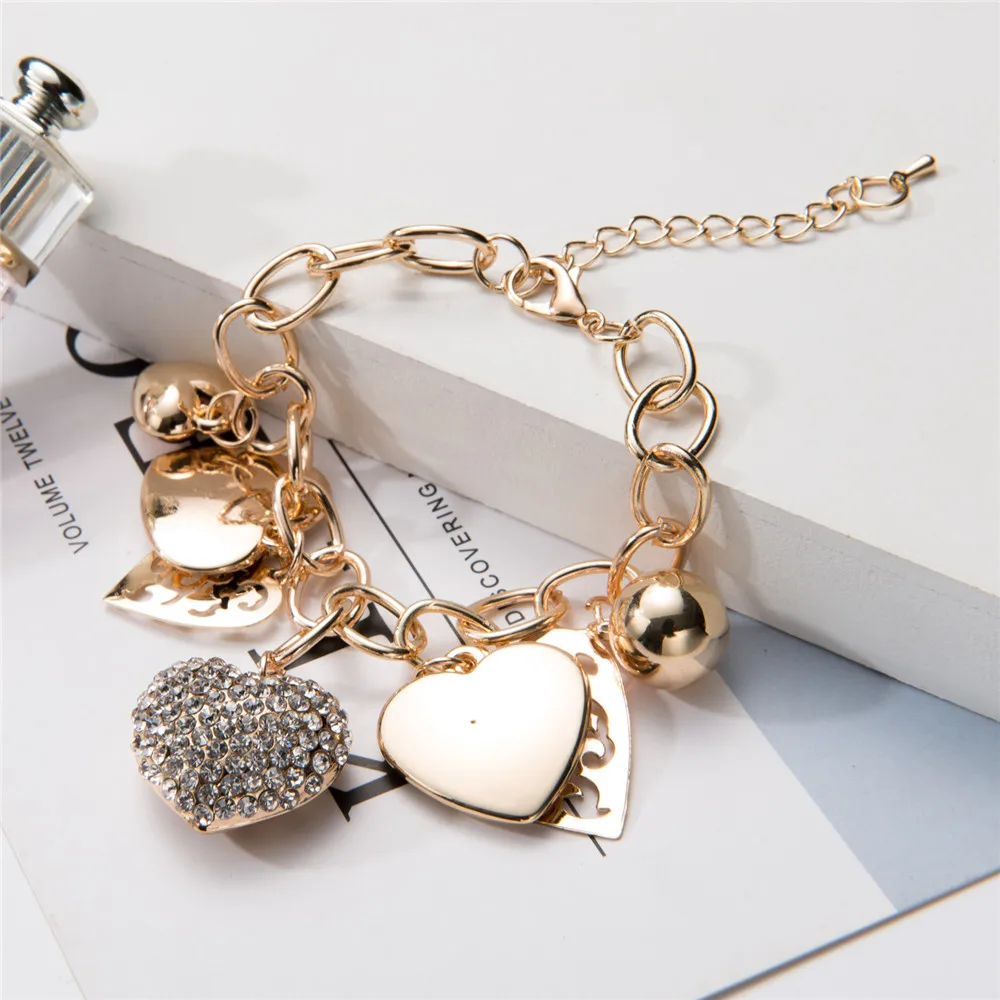 Кристальное сердце браслет B179|crystal heart|heart crystalbracelet heart |