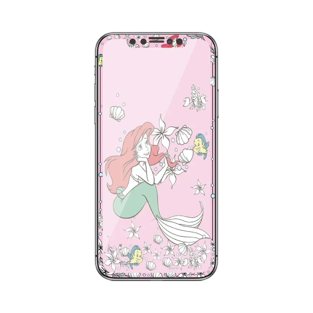 Мультфильм Закаленное стекло протектор экрана для iPhone X XS 3D изогнутый край Полное покрытие мышь Кошка Китти Принцесса Милая стеклянная пленка SJ19 - Цвет: 1