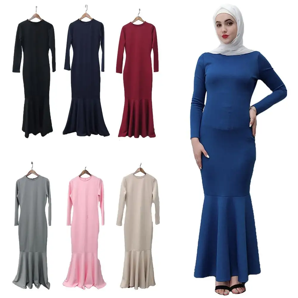 Женское облегающее платье-макси в Дубае Abaya исламский джильбаб турецкий