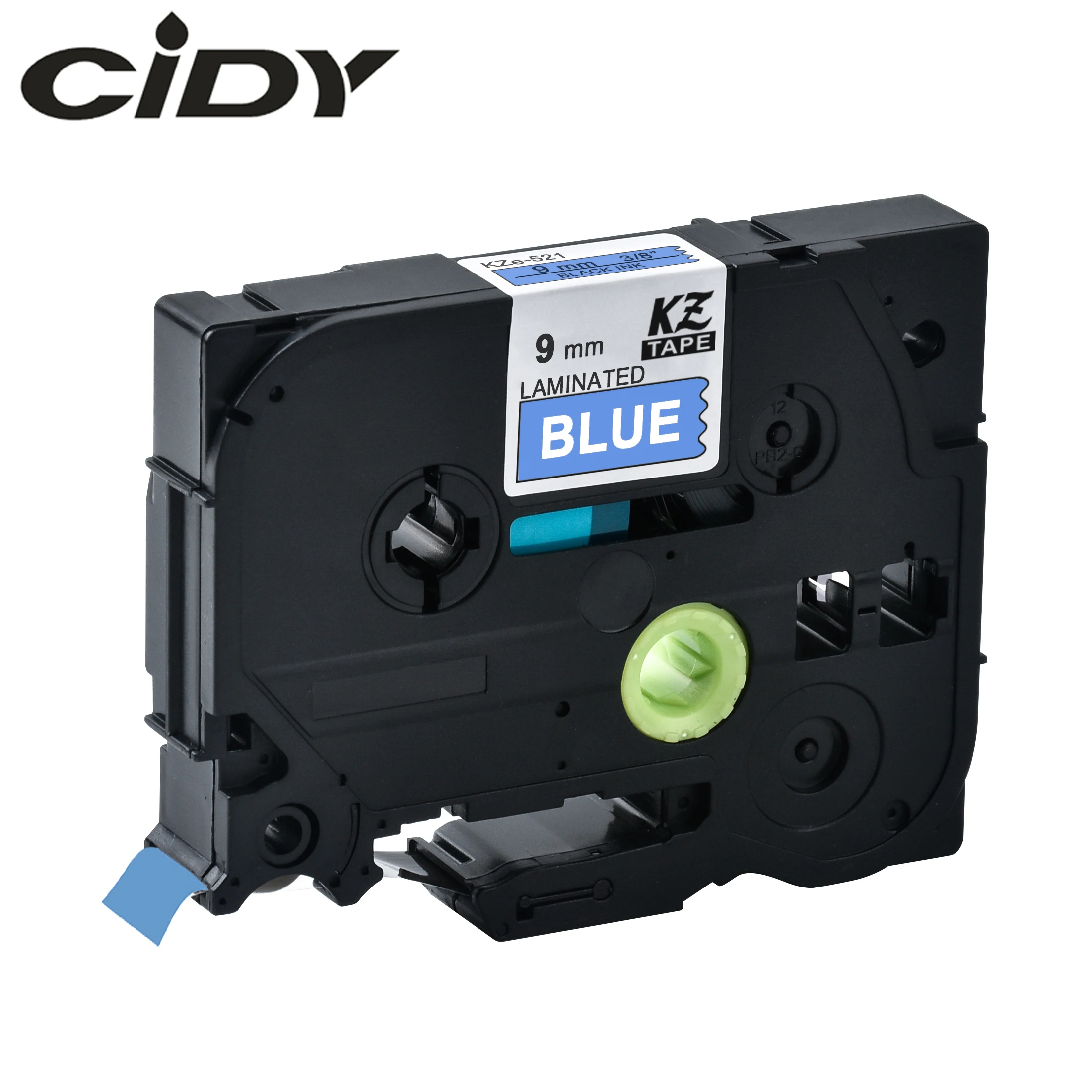 

CIDY Tze 525 Tz525 white on blue Laminated Compatible P touch 9mm tze-525 tz-525 tze525 Label Tape Cassette Cartridge