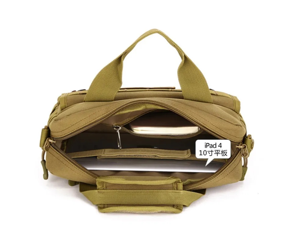 Для мужчин Сумки 1000D нейлон Водонепроницаемый военной ноутбук Креста тела плеча