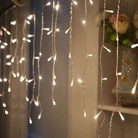 christmas garland led curtain icicle string light 220v 3 5m 96leds indoor drop led party garden stage outdoor decorative light